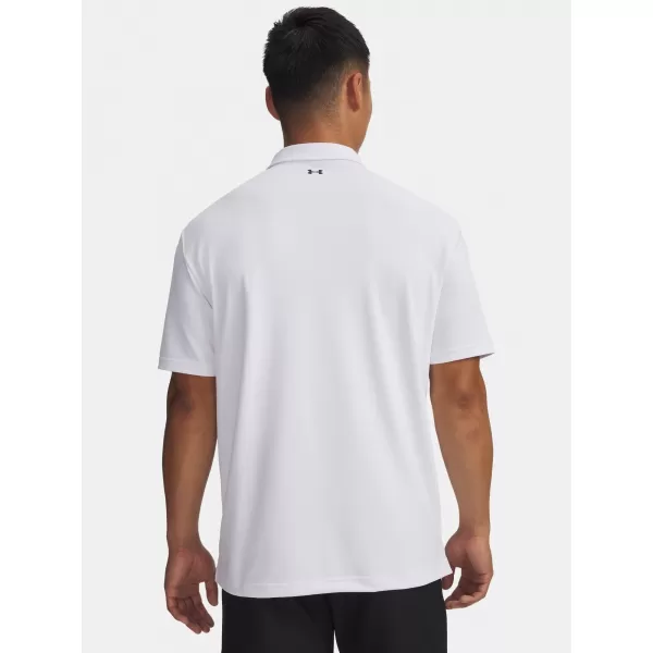  Herren-T-Shirt UNDER ARMOUR T2G PIQUE POLO 6012303-100 WEIß 