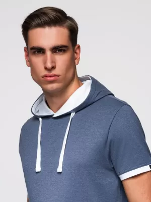 Herren-T-Shirt OMBRE OM-TSCT-0256 DUNKELBLAUE MELANGE