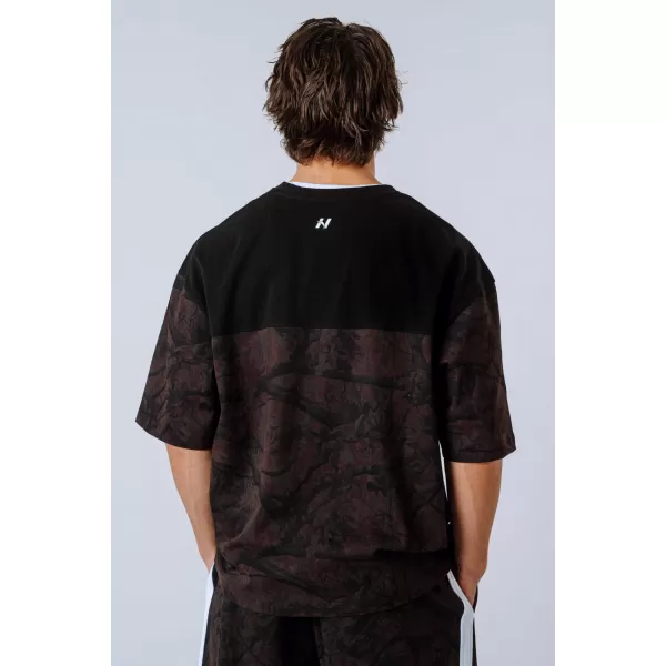  Übergroßes T-Shirt POWER 898 DARK BROWN CAMO Nebbia 