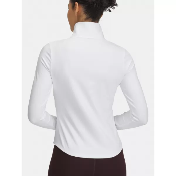  Damen-T-Shirt UNDER ARMOUR MOTION 1/2 ZIP EMEA 6001618-100 WEIß 