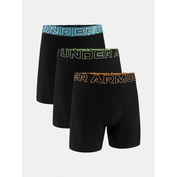  Herren-Boxershorts UNDER ARMOUR UA PERFORMANCE TECH - SOLID 6IN - 3PK 1383878-003 BLACK 