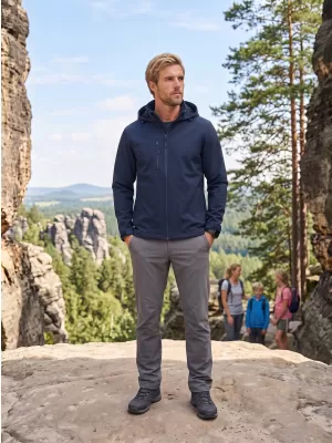 Herren-Softshelljacke ALTISPORT NoPrint NP/ALM845 MARINEBLAU