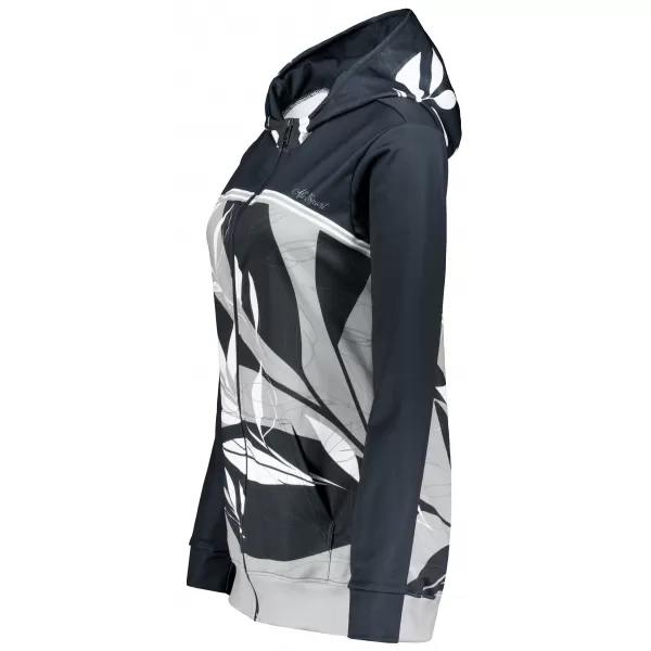 Hochwertiges Damen-Sweatshirt mit Reißverschluss ALTISPORT VOJ/ALW128MI02 SCHWARZ UND WEIß 
