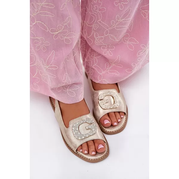  Damensandalen S.BARSKI KV51-080 HELLES GOLD 