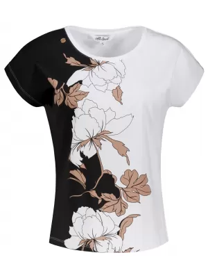 Damen-T-Shirt ALTISPORT HONESTA WEIß/SCHWARZ