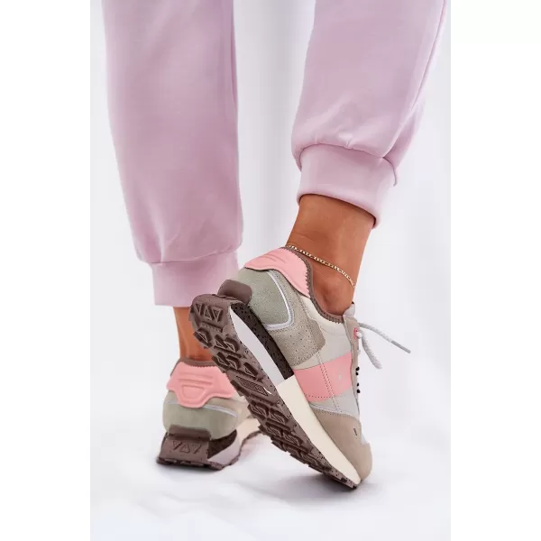  Damen-Sneaker BIG STAR RR274243 ROSA/GRAU Big Star Shoes 