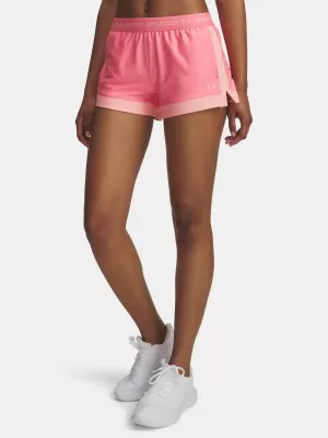 Damen-Shorts UNDER ARMOUR TECH PLAY UP 3IN COLORBLOCK 6010875-600 ROSA