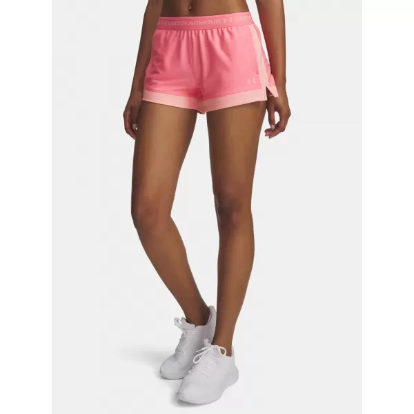  Damen-Shorts UNDER ARMOUR TECH PLAY UP 3IN COLORBLOCK 6010875-600 ROSA 