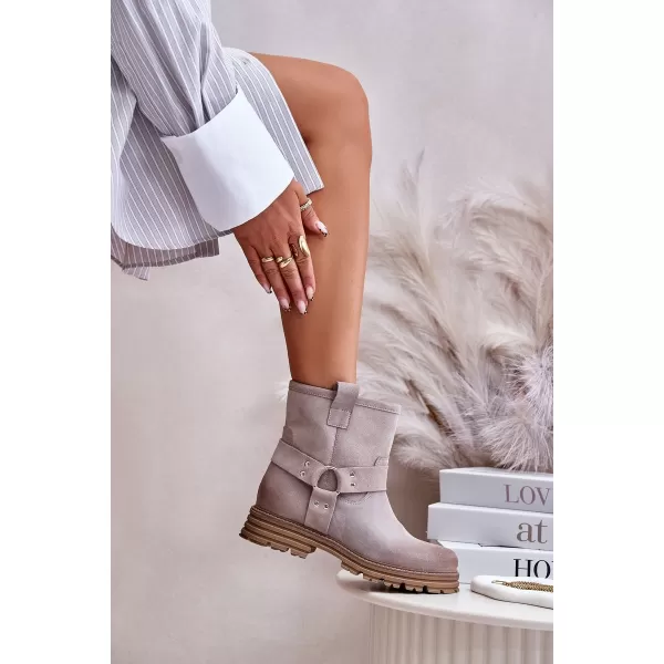  Damenschuhe mit Absatz BOTO CAPPUCINO 33658 VELOURS 