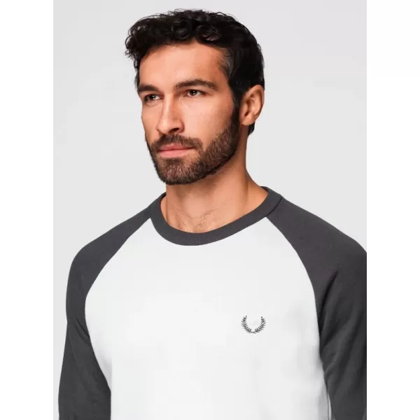  Herren-Sweatshirt OMBRE OM-SSNZ-0239 CREME UND GRAPHIT 