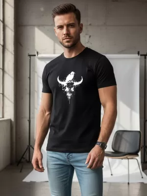 Herren-T-Shirt DSTREET NX060R SCHWARZ