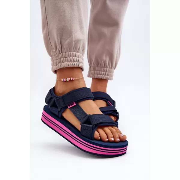  Damensandalen LEE COOPER LCW-24-05-2753L MARINE/FUCHSIA 