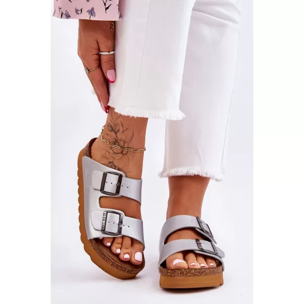  Damenhausschuhe BIG STAR LL274476 SILBER Big Star Shoes 