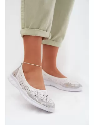 Ballerinas für Damen S.BARSKI GR61-5973 WEIß