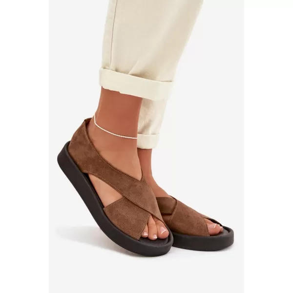  Damensandalen ZAZOO 3196 BRAUN/BEIGE 