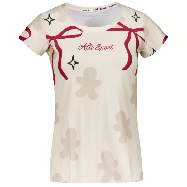  Premium-Weihnachts-T-Shirt für Damen ALTISPORT VOJ/ALWVN10TR06 CREMIG 