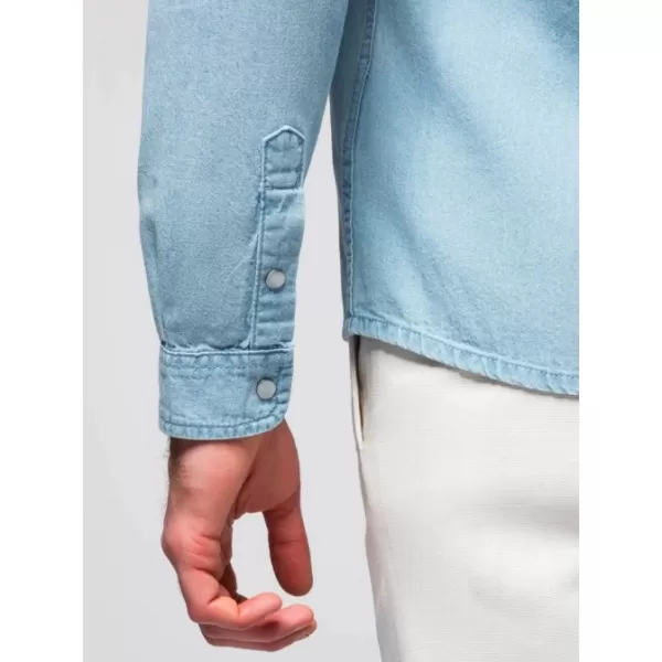  Herrenhemd OMBRE OM-SHDS-0210 HELLBLAU 