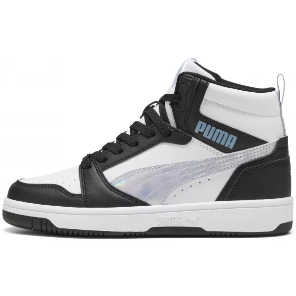  Damenschuhe PUMA REBOUNDV6MIDSPACEBELLEJR 402768-02 PUMA SCHWARZ/LILA CRUSH/WEIß 