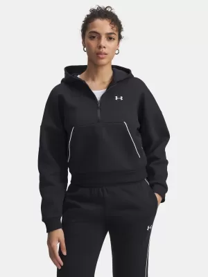 Damen-Sweatshirt UNDER ARMOUR RIVAL FLC PIPED HZ HOODIE 6003707-005 SCHWARZ