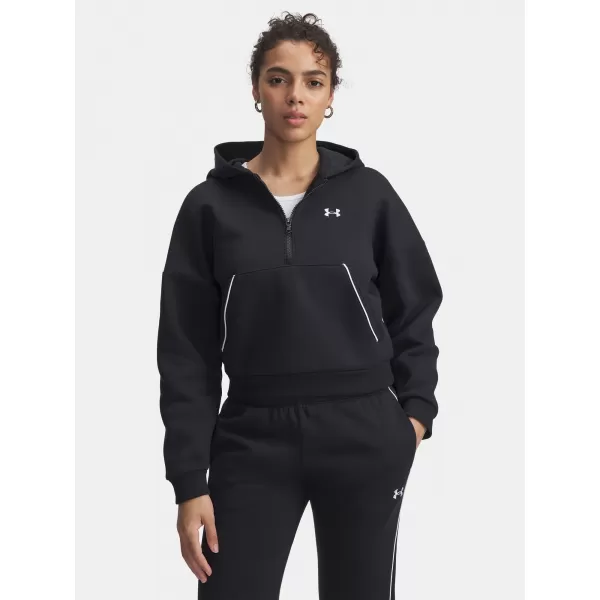  Damen-Sweatshirt UNDER ARMOUR RIVAL FLC PIPED HZ HOODIE 6003707-005 SCHWARZ 