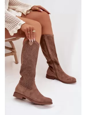 Damenstiefel S.BARSKI HY61-8022 KAFFEE
