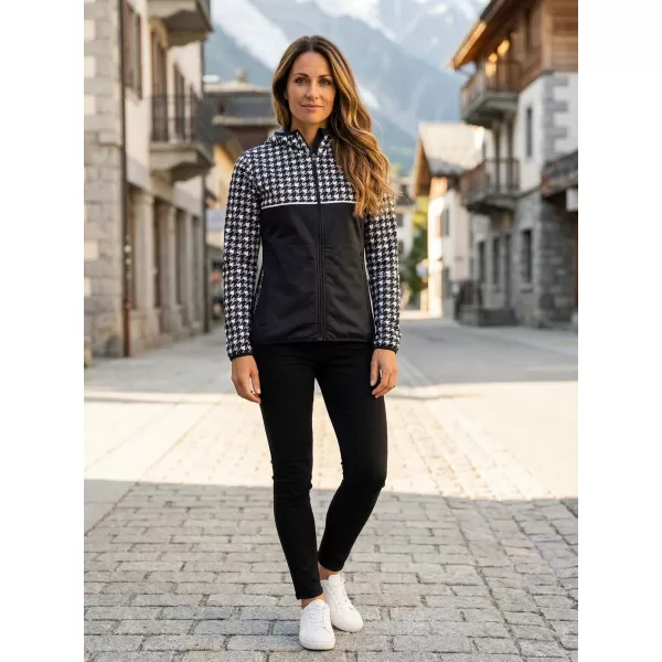  Premium-Softshelljacke für Damen ALTISPORT VOJ/ALW048JACK01 SCHWARZ UND WEIß 