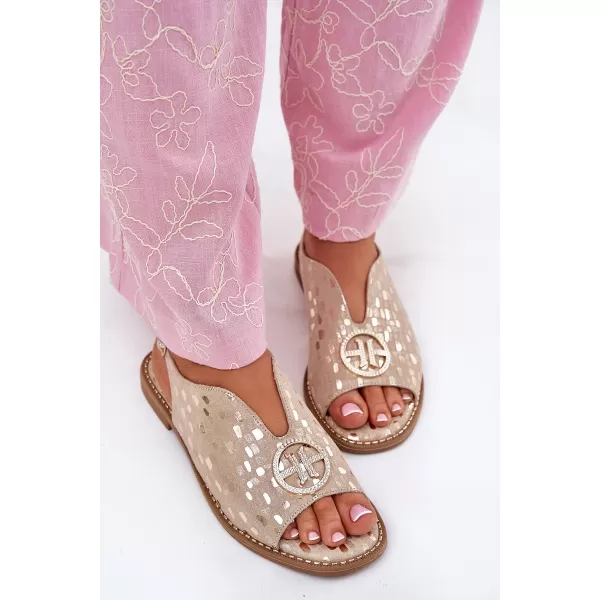  Damensandalen S.BARSKI KV51-094 HELLES GOLD 