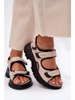 Damensandalen ARTIKER 56C0471 BEIGE/SCHWARZ