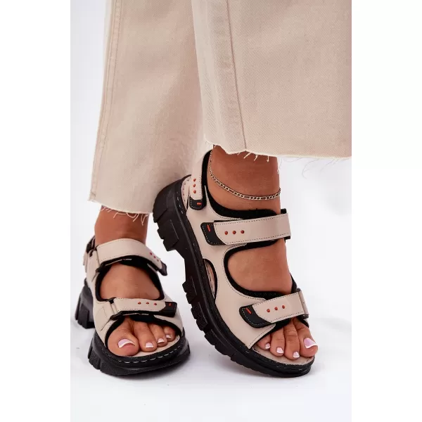  Damensandalen ARTIKER 56C0471 BEIGE/SCHWARZ 