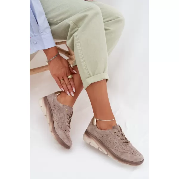 Damen-Sneaker SERGIO LEONE SP-002 BRAUN 