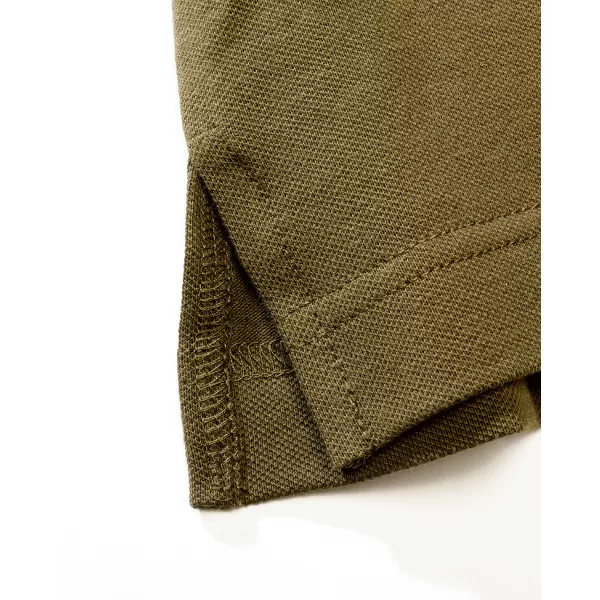  Herren-T-Shirt mit Kragen BRANDIT 4215 OLIVE 