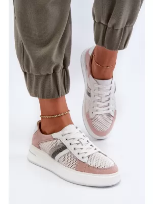 Damen-Sneaker D&A LR110 WEIß/ROSA