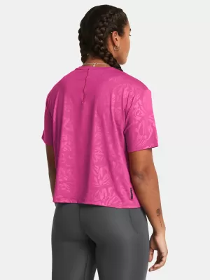 Damen-T-Shirt UNDER ARMOUR VANISH ENERGY EMBOSS CROP SS 1383640-686 ROSA