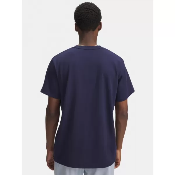  Herren-T-Shirt UNDER ARMOUR UA M LOGO EMB HEAVYWEIGHT SS 1373997-411 BLAU 