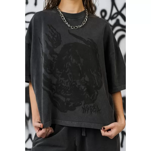  Übergroßes T-Shirt für Damen NEBBIA x Sexsdreams 814 SCHWARZ 