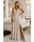 Kleid NUMOCO 299-20 CHAMPAGNERBEIGE MIT GLITZER
