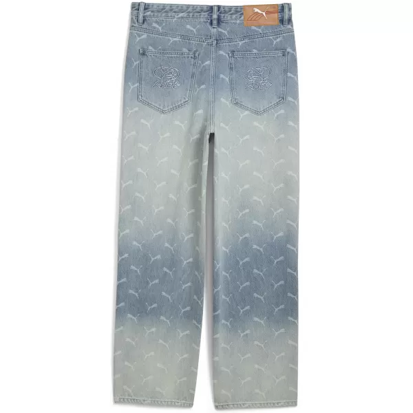  Herrenhosen PUMA ROCKY LASER MONOGRAM DENIM 633428-01 AUSGEBLEICHTER DENIM/AOP 