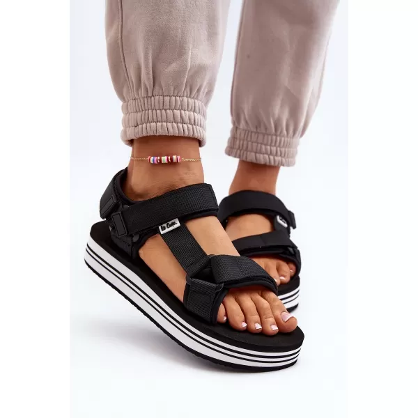  Damensandalen LEE COOPER LCW-24-05-2753L SCHWARZ/WEIß 