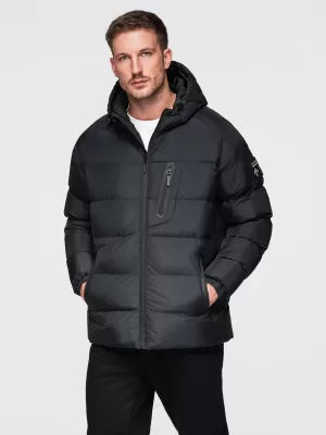 Herrenjacke OMBRE OM-JAHP-0302 SCHWARZ