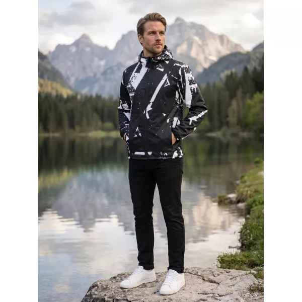  Premium-Softshelljacke für Herren ALTISPORT VOJ/ALM079JACK01 SCHWARZ UND WEIß 