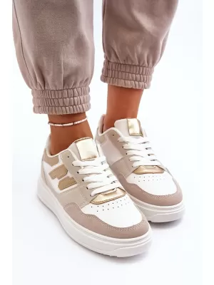 Damen-Sneaker BOTO REGINES 30370 WEIß/GOLD