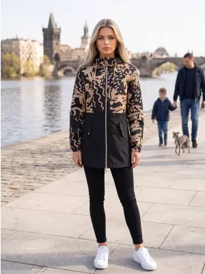 Damenjacke KIXMI ZIANA SCHWARZ/BEIGE