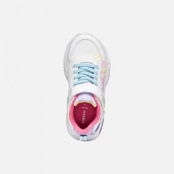  Mädchen-Sneaker GEOX ASSISTER J65E9B0AN02C0653 WEIß 