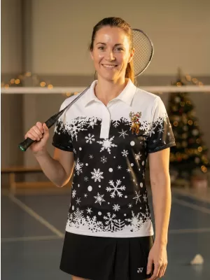 Damen-Weihnachts-T-Shirt mit Premium-Kragen ALTISPORT VOJ/ALWVN3TR05 WEIß