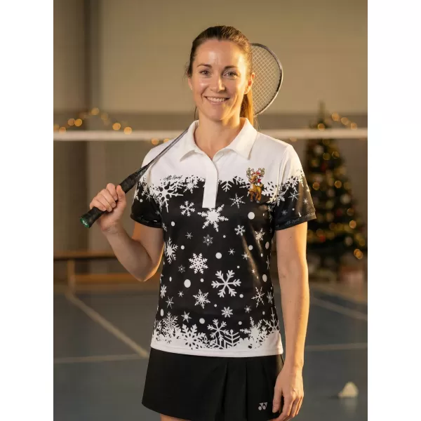  Damen-Weihnachts-T-Shirt mit Premium-Kragen ALTISPORT VOJ/ALWVN3TR05 WEIß 