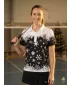 Damen-Weihnachts-T-Shirt mit Premium-Kragen ALTISPORT VOJ/ALWVN3TR05 WEIß