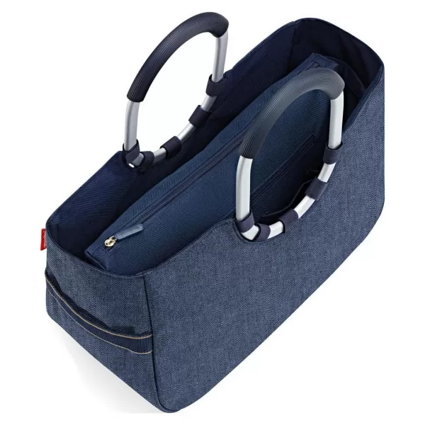  Tasche REISENTHEL Loopshopper M FISCHGRÄTENMUSTER DUNKELBLAU 