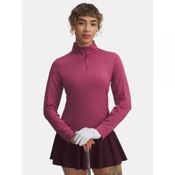  Damen-T-Shirt UNDER ARMOUR UA DRIVE 1/4 ZIP 6003797-659 ROT 