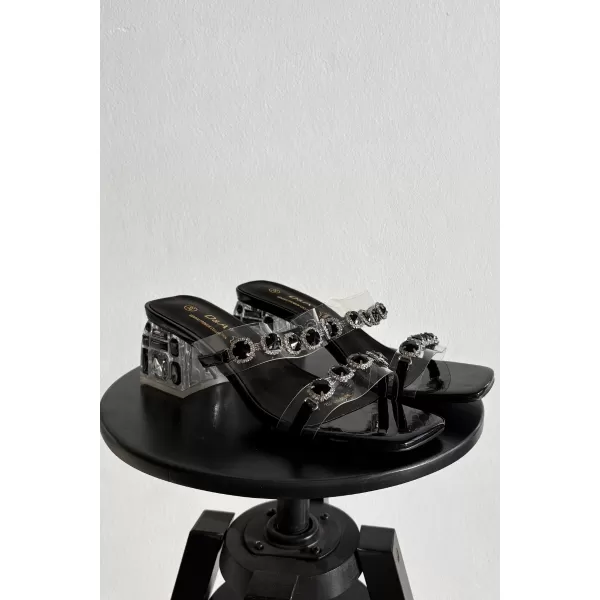  Damenhausschuhe D&A MR1037-02 SCHWARZ 
