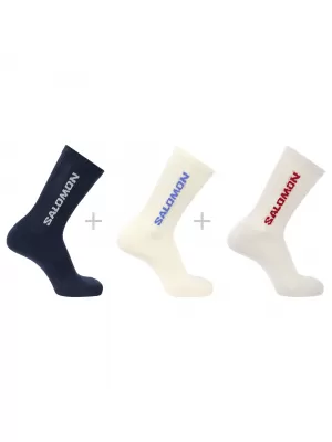 Socken SALOMON EVERYDAY CREW 3-PACK LC2911100 VERZAUBERT/VANILLEEIS/MONDGESTEIN